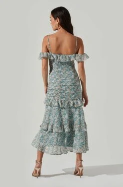 Daisy Dell Floral Ruffle Cold Shoulder Midi Dress -Sundress Haven 20220315 ACDR100903 TEALMULTIFLORAL 0103 02f9241a fbf3 4272 8962 f8d1cab7a37b