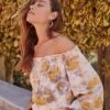 In A Daze Off Shoulder Tie Dye Top