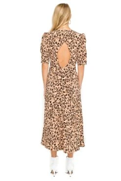 Short Sleeve Back Cutout Midi Dress 11 Short Sleeve Back Cutout Midi Dress -Sundress Haven ACDR100019B LEOPARD PRINT 05
