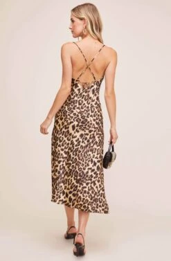 Gaia Animal Midi Dress -Sundress Haven ACDR100133B LEOPARD PRINT 6