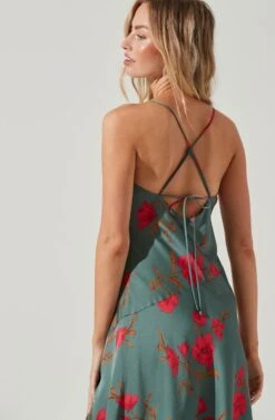Gaia Floral Midi Dress 34 Gaia Floral Midi Dress -Sundress Haven ACDR100133D TEAL RASPBERRYFLORAL 6