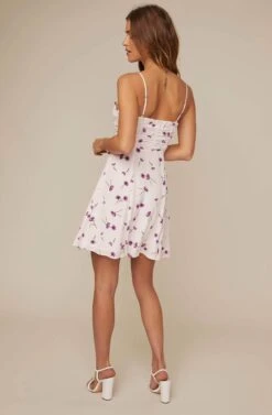 Ryder Floral Mini Dress -Sundress Haven ACDR100140 PURPLE POPPY FLORAL 3 2 A