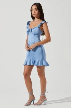 Marla Ruffle Mini Dress -Sundress Haven ACDR100224B BLUE 2088