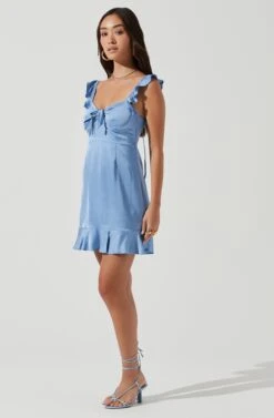 Marla Ruffle Mini Dress -Sundress Haven ACDR100224B BLUE 2089