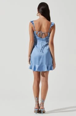 Marla Ruffle Mini Dress -Sundress Haven ACDR100224B BLUE 2096
