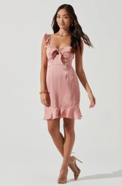 Marla Ruffle Mini Dress -Sundress Haven ACDR100224B ROSE 0176