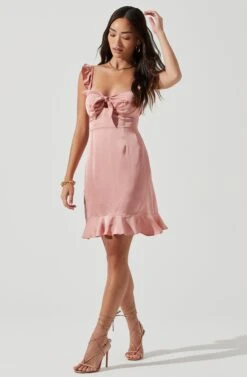 Marla Ruffle Mini Dress -Sundress Haven ACDR100224B ROSE 0180