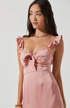 Marla Ruffle Mini Dress -Sundress Haven ACDR100224B ROSE 0191