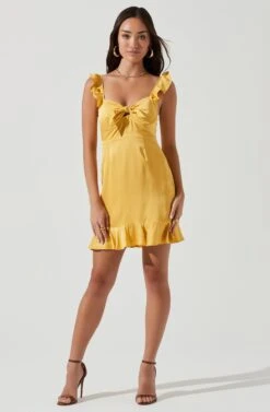 Marla Ruffle Mini Dress -Sundress Haven ACDR100224B YELLOW 2052