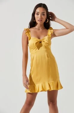 Marla Ruffle Mini Dress -Sundress Haven ACDR100224B YELLOW 2064