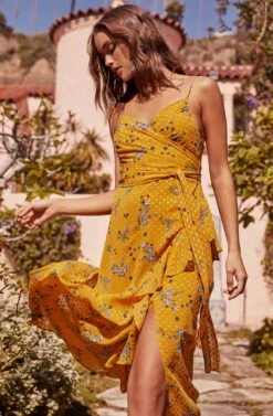 Bette Floral Maxi Dress -Sundress Haven ACDR100251 MARIGOLD MULTI FLORAL 6A