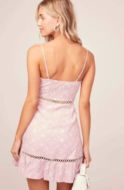 Anne Floral Eyelet Mini Dress 8 Anne Floral Eyelet Mini Dress -Sundress Haven ACDR100256 ORCHID WHITE 4B