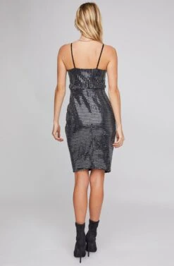 Night Owl Metallic Bodycon Dress -Sundress Haven ACDR100393 MIRROR MIRROR 3