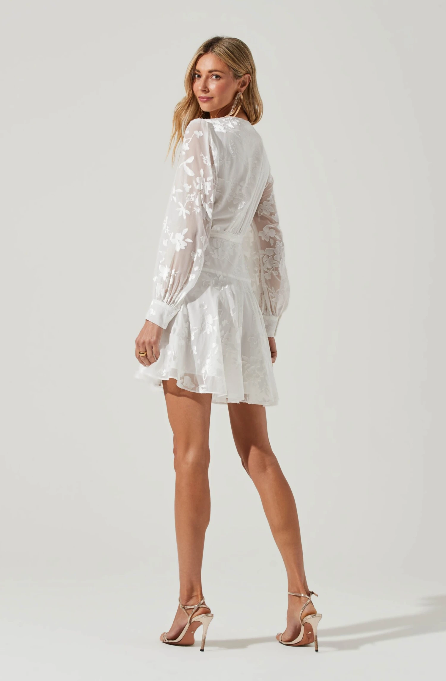 Aja Burnout Wrap Front Mini Dress 5 Aja Burnout Wrap Front Mini Dress - Image 5