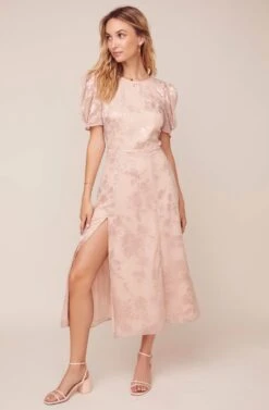 Monarch Floral Jacquard Midi Dress