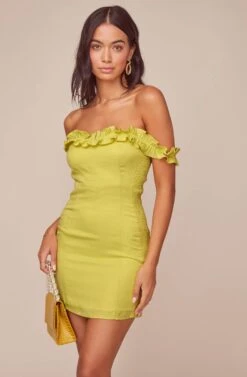 Renata Off Shoulder Dress -Sundress Haven ACDR100525 LEMON 4 948cfefa e036 437c a93a d666743f6fe6