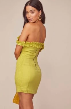Renata Off Shoulder Dress -Sundress Haven ACDR100525 LEMON 6 deab4adf afca 4597 aac7 42fbf20a43d7