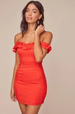 Renata Off Shoulder Dress -Sundress Haven ACDR100525 RED 3 6e6e6e8e c2ab 4588 b3c4 7c3278f2cbf0