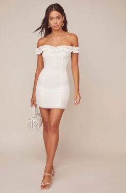 Renata Off Shoulder Dress -Sundress Haven ACDR100525 WHITE 4 d695664e c64c 46da a2b0 8ed79058d54e