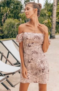 Raina Tropical Off Shoulder Dress 10 Raina Tropical Off Shoulder Dress -Sundress Haven ACDR100544 BLOSSOMTROPICALPRINT 2