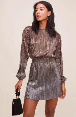 Janelle Metallic Ombre Dress