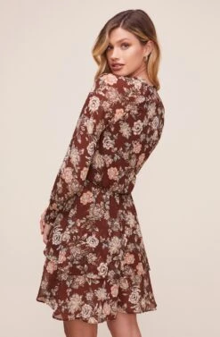 Scarlet Floral Dress -Sundress Haven ACDR100646 CINNAMON MULTI FLORAL 4