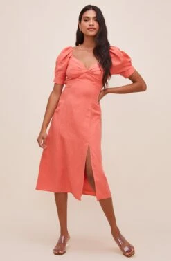 Fern Puff Sleeve Midi Dress