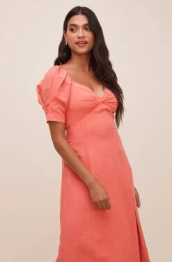 Fern Puff Sleeve Midi Dress -Sundress Haven ACDR100857 PINKPUNCH 3