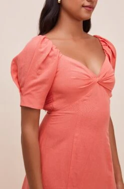 Fern Puff Sleeve Midi Dress -Sundress Haven ACDR100857 PINKPUNCH 5