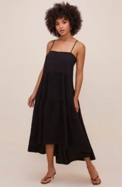 Ursa Midi Dress -Sundress Haven ACDR100860 BLACK 2