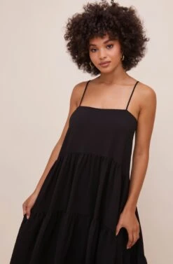 Ursa Midi Dress -Sundress Haven ACDR100860 BLACK 4