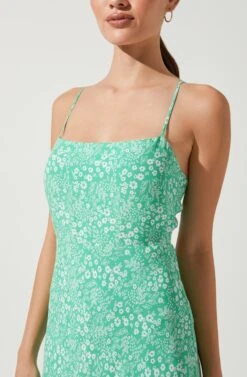 Gabrielle Floral Cutout Midi Dress -Sundress Haven ACDR100902 GREENAPPLEDITSY 2