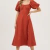 Darcy Puff Sleeve Midi Dress