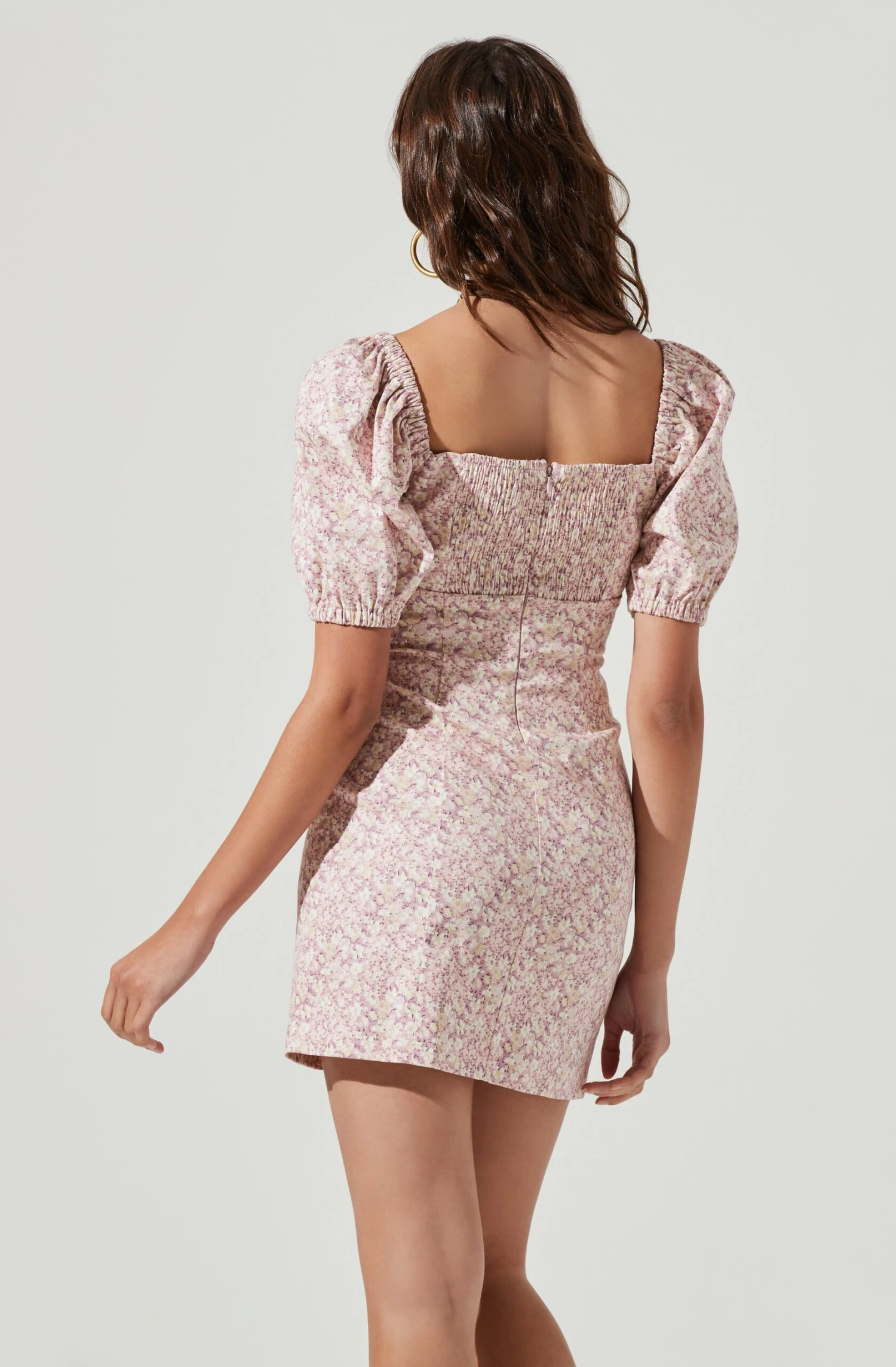 Wendy Floral Puff Sleeve Mini Dress 4 Wendy Floral Puff Sleeve Mini Dress - Image 4