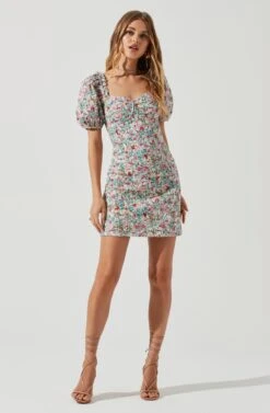 Skylar Floral Puff Sleeve Mini Dress