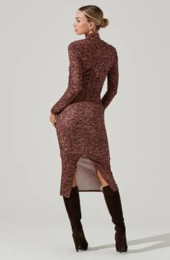 Leighton Geo Print Cutout Midi Dress -Sundress Haven ACDR101343 EGGPLANTNUDECOMBO 10461