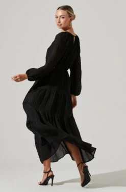 Freya Cutout Midriff Maxi Dress 17 Freya Cutout Midriff Maxi Dress -Sundress Haven ACDR101375S BLACK 5