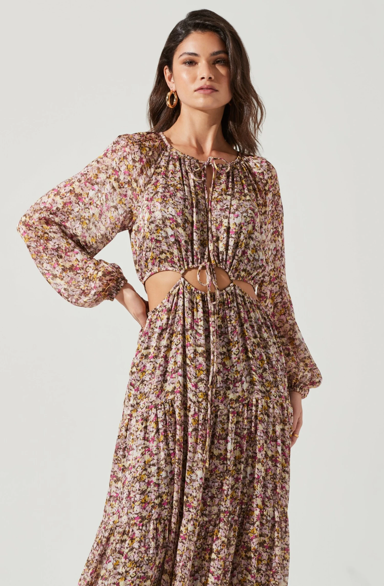 Freya Floral Cutout Midriff Maxi Dress 2 Freya Floral Cutout Midriff Maxi Dress - Image 2