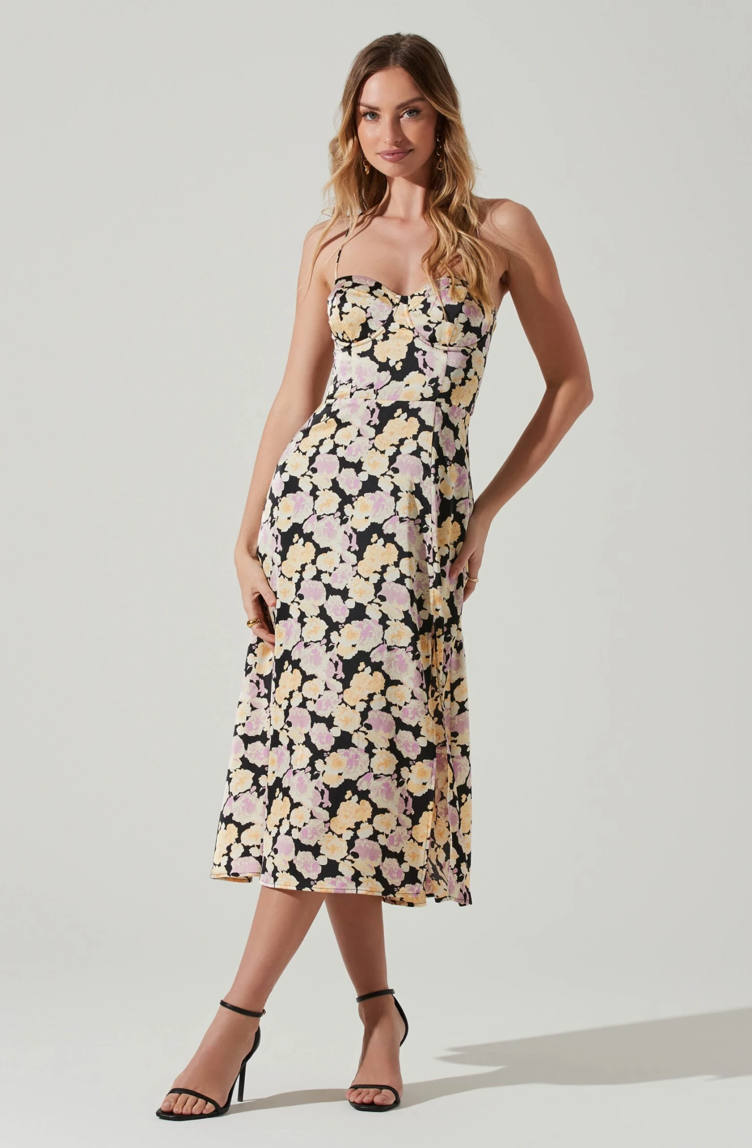 Gala Bustier Cross Strap Midi Dress 11 Gala Bustier Cross Strap Midi Dress - Image 11