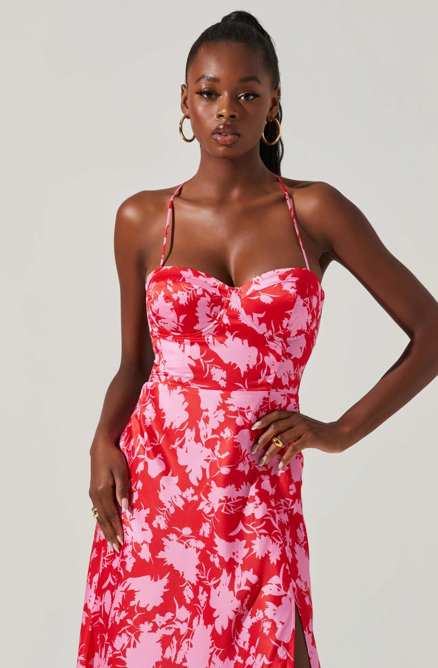 Gala Bustier Cross Strap Midi Dress 2 Gala Bustier Cross Strap Midi Dress - Image 2