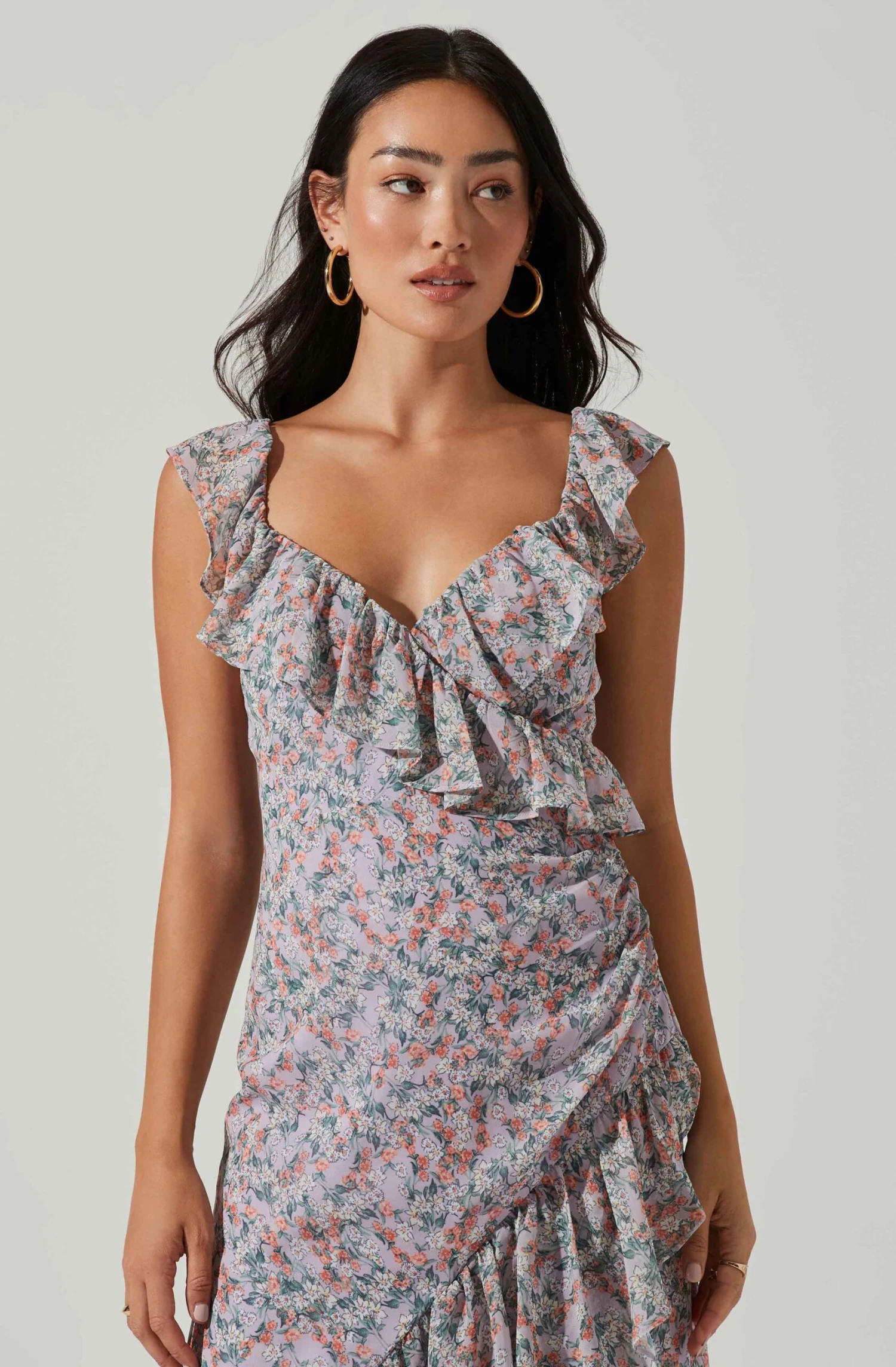 Mahalia Floral Sweetheart Ruffle Midi Dress 8 Mahalia Floral Sweetheart Ruffle Midi Dress - Image 8