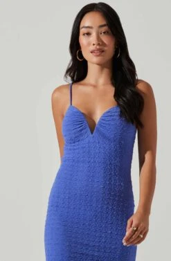 Signy Textured Midi Dress 19 Signy Textured Midi Dress -Sundress Haven ACDR101570L MARINEBLUE 3
