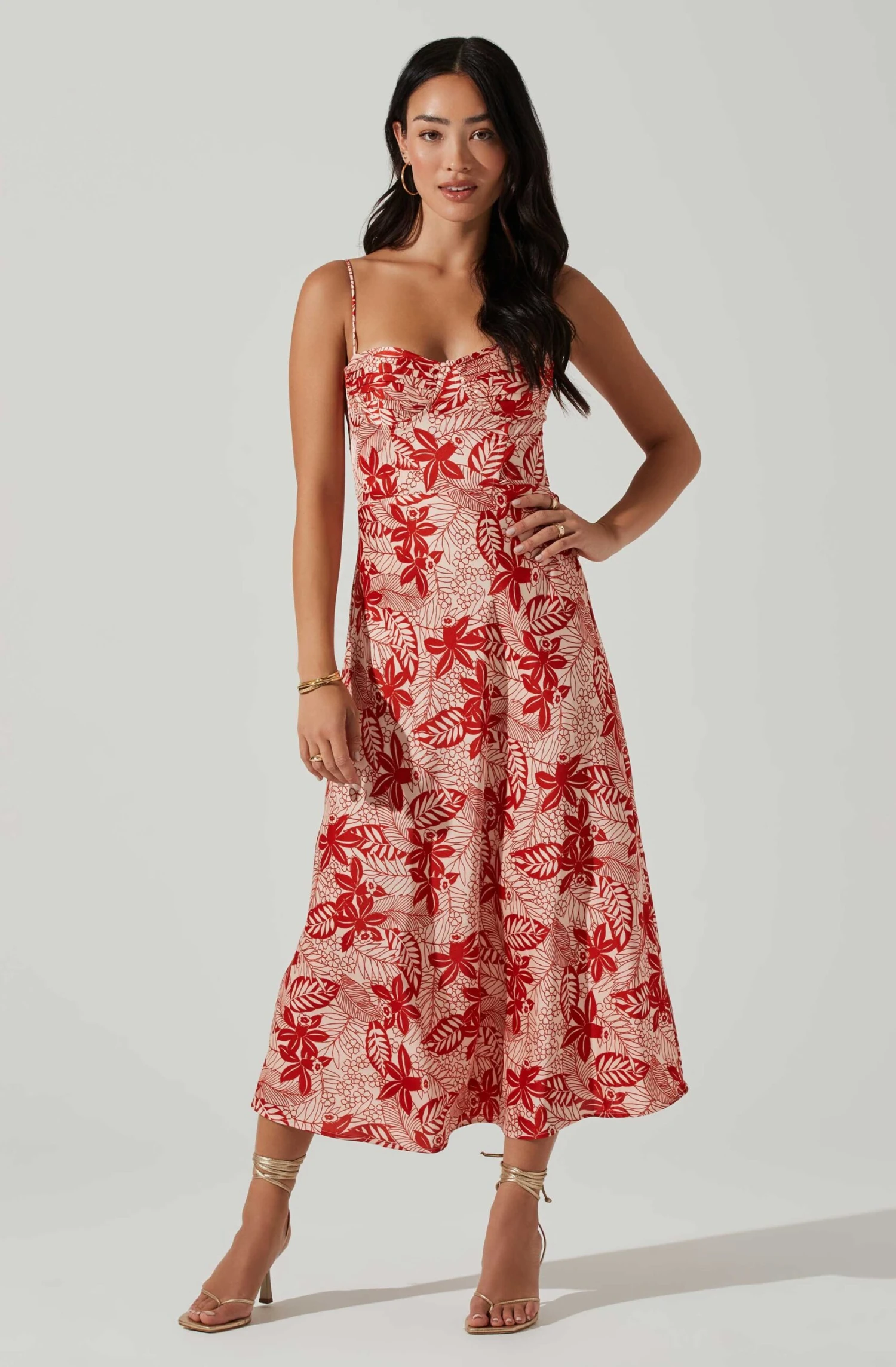 Josiane Floral Sweetheart Midi Dress 1 Josiane Floral Sweetheart Midi Dress