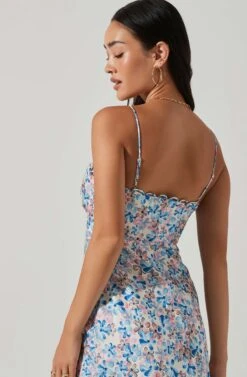 Florentina Floral Midi Dress -Sundress Haven ACDR101584 BLUEPINKFLORAL 4