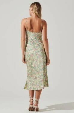 Florentina Floral Midi Dress -Sundress Haven ACDR101584 LIMEPINKFLORAL 6