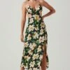 Norelle Satin Floral Midi Dress