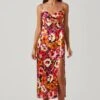 Chelsi Floral Satin Midi Dress