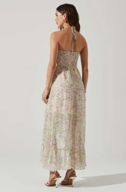 Vivee Floral Asymmetrical Halter Maxi Dress -Sundress Haven ACDR101732 GREENFLORAL 4 1c3b64a4 6adb 4dfc b6ff 9d79f4cedd76