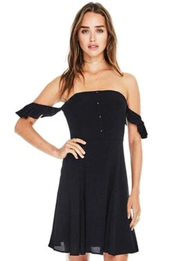 Rosaria Mini Dress -Sundress Haven ACDR94445 BLACK 1A