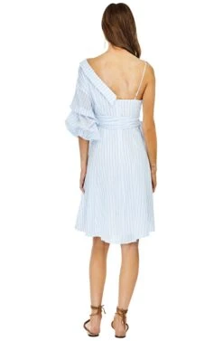 Nia Dress -Sundress Haven ACDR95050 WHITE BLUE STRIPE 03